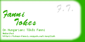 fanni tokes business card